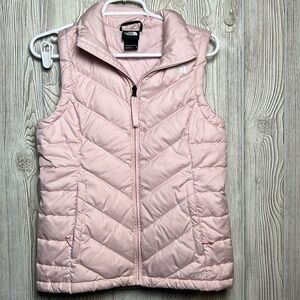 Women's THE NORTH FACE 550 SPORT QUILT DOWN PUFFER PASTEL PINK VEST Jacket XS